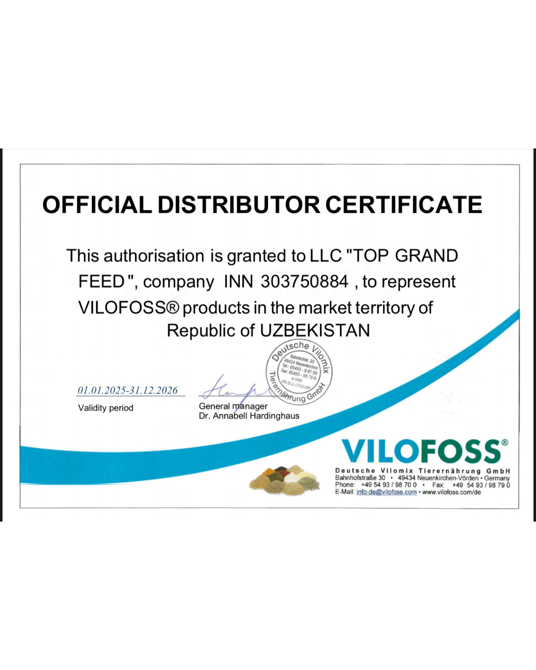 Vilofoss tomonidan berilgan